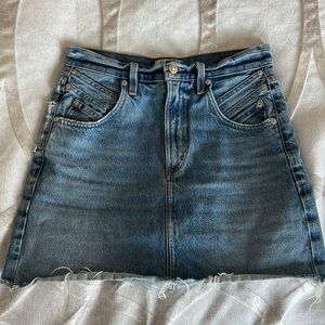 Agolde Palmer High Waist Mini Denim Skirt